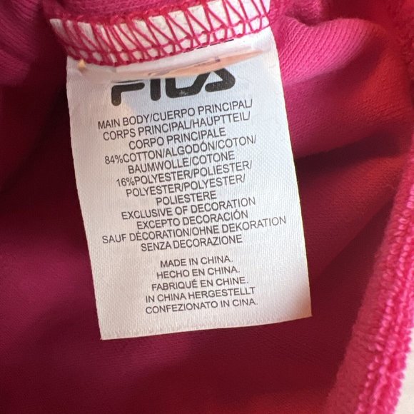 Fila Palani Sz XL Terry Tennis Polo Yellow/Pink Shirt Cotton Blend Embroidered - Picture 15 of 15